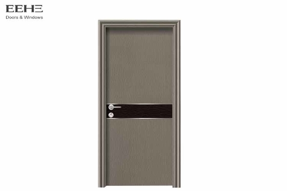 Portas internas revestidas do PVC do MDF, portas de madeira interiores residenciais do composto do efeito